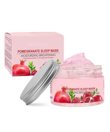 Pomegranate Sleeping Face Mask - Overnight Face Mask Skincare - Moisturizing Anti Aging Facial Mask - Anti Oxidation Hydrating Face Mask Beauty Plump Restore Elasticity - Smooth Tender Clean Pore Dirt