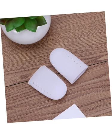 Lurrose Silicone Toe Bandage Tube Pad Cover Sleeve Protector Set - Big Toe Sleeve, Finger Protector, Corn White Size 2 - 2 Pairs - Buy Online on GoSupps.com