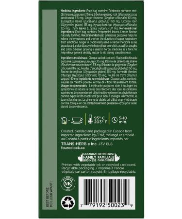 Four O'Clock Herbalist All-In-One Cold & Cough Day Herbal Tea Non GMO Project Kosher Gluten-Free 6 packs of 20 Teabags - Buy Online on GoSupps.com