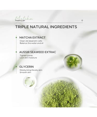 Matcha Peeling Gel - Deep Cleansing Exfoliating Gel for Face & Body | Shrink Pores Hydrate & Improve Skin Tone - 60g - Buy Online on GoSupps.com