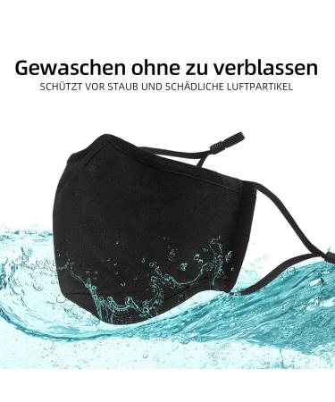 Ansta Reusable Fabric Masks 5 Pack Washable Cotton Face Masks for Unisex Comfort - Buy Online on GoSupps.com