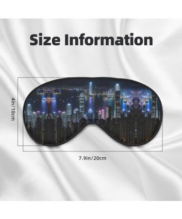 Buy Aerial Night View Hong Kong Print Unisex Eye Mask | Soft Travel Sleep Shade for Yoga & Shift Work - Buy Online on GoSupps.com