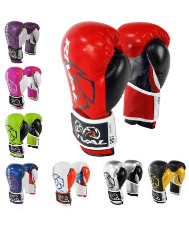 Rival Boxing RB7 Fitness Plus Hook and Loop Bag Gloves - Black/Gold Red 16 oz.