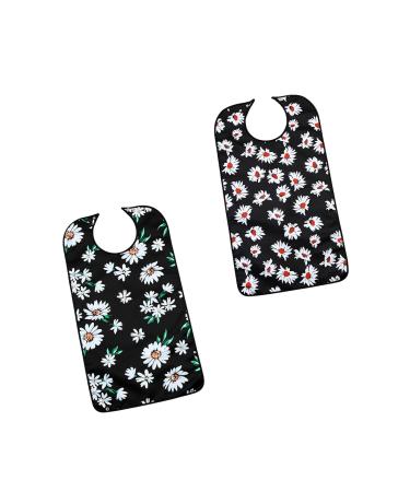 HACLEN 2 Pack Adult Bibs with Crumb Catcher Fashionable Adultbibs for Elderly Women Bibs for Eating Gifts for Women Mom 1