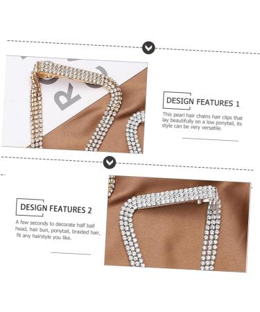 FRCOLOR Rhinestone Hairpin tassel hair clip crystal hair clip bridal headpieces for alligator hair clips for women rhinestones braided ponytail bride pin hair jewelry alloy Bobby Miss - Buy Online on GoSupps.com