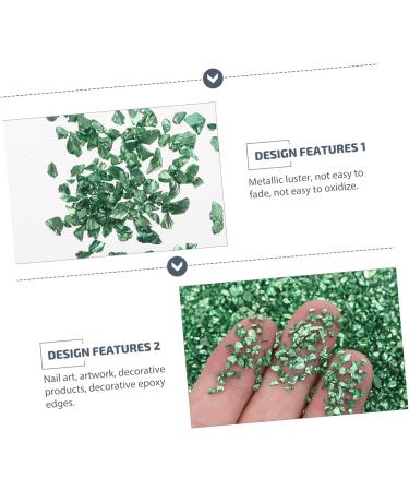 WOONEKY 1 Glass Chip Glass Fillers Diy Accessories Epoxy Resin Nail Accessories Nail Art Stone Crushed Glass for Crafts Epoxy Charms Shiny Nail Stickers Manicure Rhinestones Nail Stone 0.5X0.3cm Green - Buy Online on GoSupps.com
