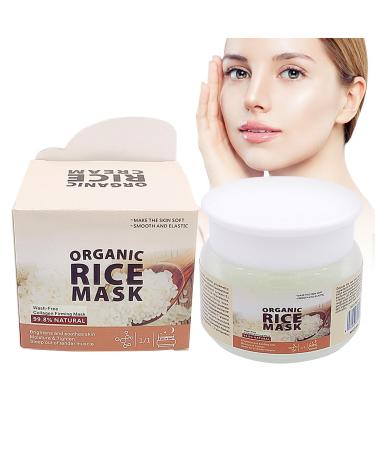 Leavein Face Mask rinsefree facial whitening gel with raw rice porridge travel products for travel business trips home dorm vacation Novent
