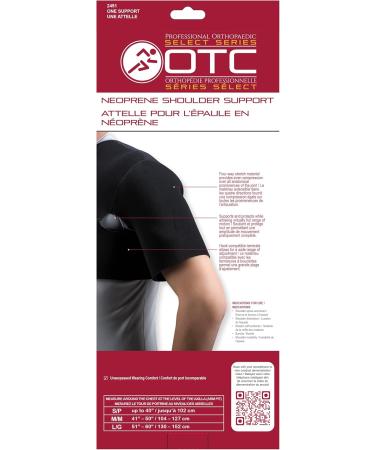 OTC Small Black Neoprene Shoulder Support | Select Series - Comfortable & Durable for International Shipping - Buy Online on GoSupps.com