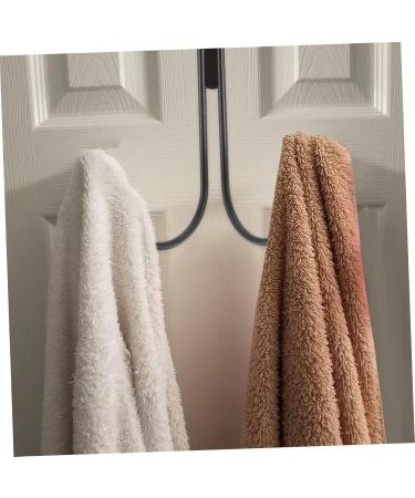 NAMOARLY 2pcs Double Hook Wall Mounted Clothes Rack Door Clothes Hangers Punch- Hook Back Door Nail 14x9cm Black - Buy Online on GoSupps.com