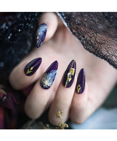 8 Sheets Gold 3D Nail Art Stickers Decals - Self-Adhesive Metallic Chains, Lines, Shapes - Holographic Glitter Nail Decoration Supplies for Manicure - Buy Online on GoSupps.com