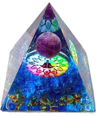 Ycyingcheng Crystal Orgonite Pyramid for Positive Energy | Chakra Healing Crystals Pyramid | Energy Generator for Protection and Harmony - Buy Online on GoSupps.com