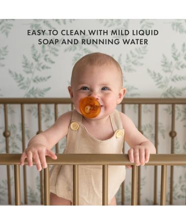 Natursutten 12 Months+ Natural Rubber Pacifier - Eco-Friendly BPA-Free Round Design - Made in Italy - 2 Pack - Buy Online on GoSupps.com