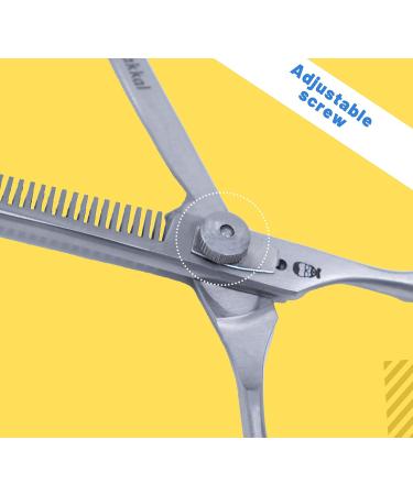 Professional Thinning Thinning Scissors Hairdressing Scissors Professional Hair Cutting 6.5" Inches Hairdressing Tools and Tools Hairdresser Women Men Salon Comb Silver - Buy Online on GoSupps.com