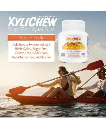 Xylichew Fruit Chewing Gum - 60 Pieces (2.75 oz) | Natural Sweetener, Sugar-Free - Buy Online on GoSupps.com