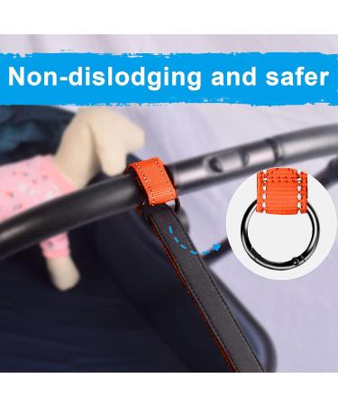 Petbonus Short Dog Leash - Reflective Adjustable & Padded Handle Safety Bracelet for Roller Linen - Extra Layer of Safety for Strollers (Orange) - Buy Online on GoSupps.com
