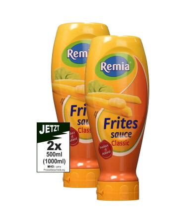 Remia Frites Saus CLASSIC Topdown 2x 500ml (1000ml) - Fries Sauce French Fries Cream Mayo