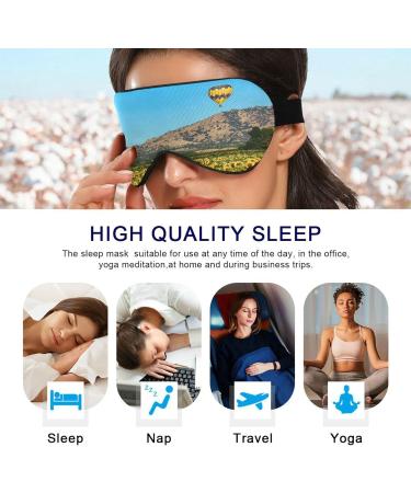 WELLDAY Sunflower Balloon Sleep Mask - Adjustable Night Eye Shade for Men and Women - Buy Online on GoSupps.com