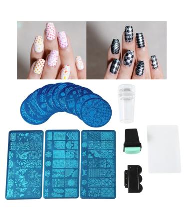 Nail Stamp Panels Set | Professional Nail Art Stamping Plates with Flower Forest Designs | International Shipping - Buy Online on GoSupps.com