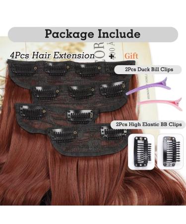 YDDM 24 Wavy Clip-In Hair Extensions - Synthetic Full Head Hairpieces for Women - Affordable & Realistic Look - Buy Online on GoSupps.com