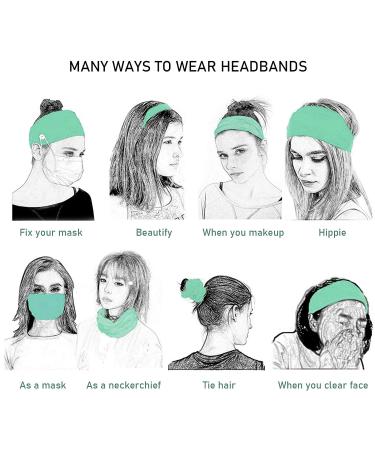 3 Pcs Non Slip Silk Boho Headbands with Buttons - Wide Floral Stretch Headbands for Nurses, Girls, Yoga, Sports - Buy Online on GoSupps.com