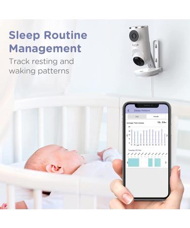 Hubble Connected Dual Camera Baby Monitor with AI Motion Tracking and Night Vision - 5 Screen, Remote Pan Tilt Zoom, Room Temperature Sensor - Buy Online on GoSupps.com