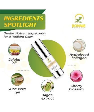 Collagen Face Serum (30 ml) Made in USA with Jojoba Oil Cherry Blossom Algae Extract & Aloe Vera - Moisturizer Lifting & Firming Formula for Face & Neck for Elasticity Hydration & Smoothness - Buy Online on GoSupps.com