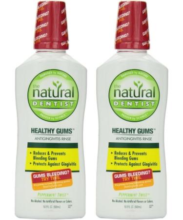 Natural Dentist Healthy Gums Antigingivitis Rinse, Peppermint Twist, 16.9 oz - 2 Pack - Buy Online on GoSupps.com
