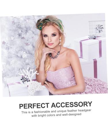 MERRYHAPY Peacock Feather Headband Headdress Cosplay Headdress Feather Headdress Headwear Party Headdress Headband Party Headwear Stage Hair Band Feather Hair Band - Buy Online on GoSupps.com