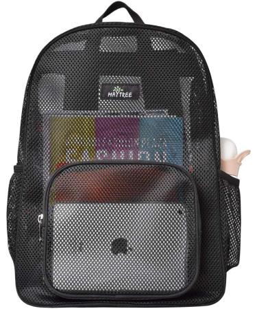 Heavy Duty Mesh Backpack for Commuting, Swimming, Travel, Beach, Outdoor Sports - Black - Buy Online on GoSupps.com