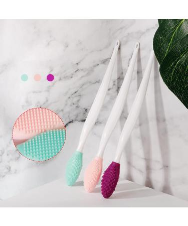 Double Side Nose Brush Silicone Beauty Nasal Blackhead Removing Long Handle Blackhead Clean Tools Skin Cleaning Tools for Home- Yellow - Buy Online on GoSupps.com