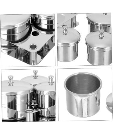 FOMIYES 5 Sets Nail Art Storage Jar Container with Lid Metal Bracket Manicure Cup Dappen Dish Cup Mini Nail Polish Kit U as Acrilicas Metal Holder Metal Stand Liquid Stainless Steel Tool - Buy Online on GoSupps.com