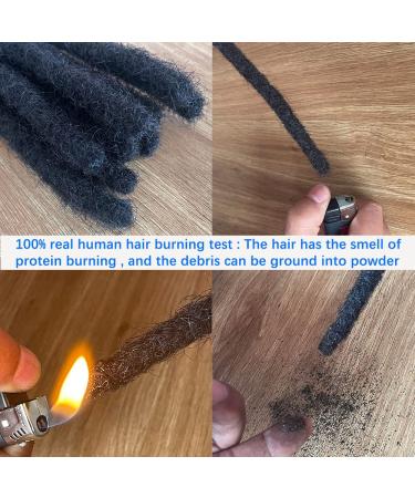 6 Inch Natural Black Human Hair Dreadlock Extensions - 30 Strands, Handmade, Can Be Dyed and Bleached - Buy Online on GoSupps.com