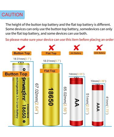 8 Pack 18650 Rechargeable Batteries 3.7V 5000mAh - High Capacity Li-ion for Flashlights & Headlamps | International Shipping - Buy Online on GoSupps.com