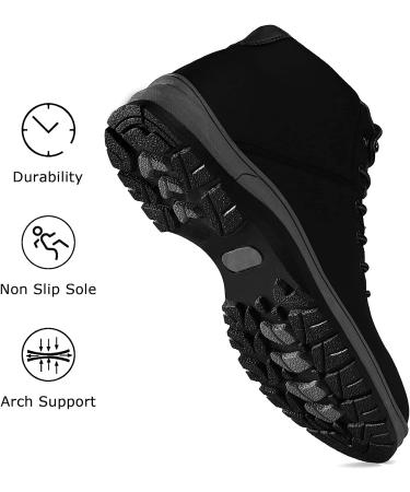 CARENURSE Men's Lightweight Water-Resistant Hiking Boots - Size 12 Black - Buy Online on GoSupps.com