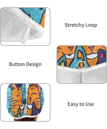 Super Absorbent Cat Hair Towels 2 Pack | Crazy Colors Quick Dry Hair Drying Turbans for Women & Girls - Buy Online on GoSupps.com