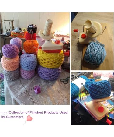 Yarn Ball Winder and Swift Combo Set with Bonus Accessories - Easy Installation for Yarn Storage | 1 Pcs Scissors, 20 Stitch Knitting Needles, 4 Size Pompom Maker Included (26) - Buy Online on GoSupps.com