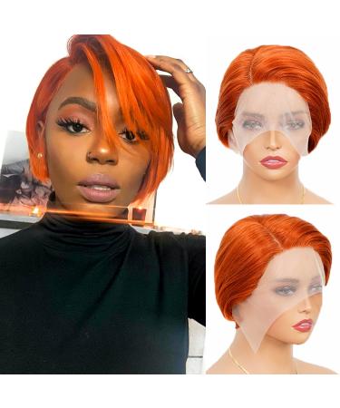 West Kiss 6 Inch Ginger Pixie Cut Lace Front Wig for Black Women - Short Bob Straight Human Hair Wig - Buy Online on GoSupps.com