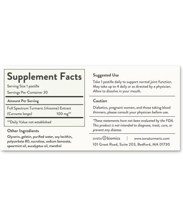 Sona Turmeric Pastilles - 600% Higher Curcumin Absorption | Dissolves Quickly - Buy Online on GoSupps.com