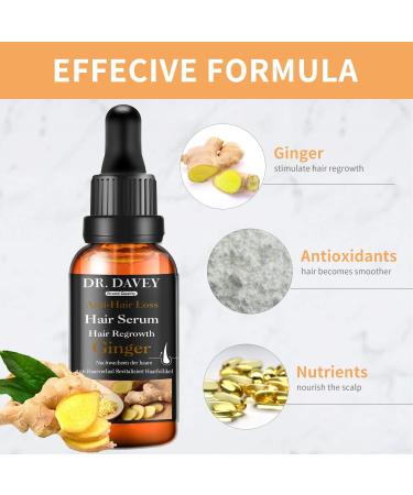 Hair Growth Serum - Vitamins for Hair Loss & Regrowth - Ginger Oil for Thinning/Balding - Repairs Follicles - Stronger Hair - Men & Women Hair Treatment - Buy Online on GoSupps.com