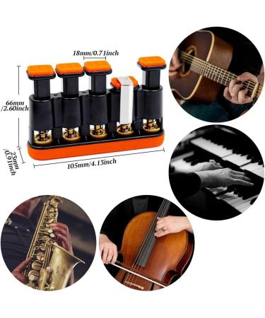 DILIMI Finger Strengthener - Hand Grip Trainer for Musicians, Athletes & Physical Therapy - Orange - Buy Online on GoSupps.com
