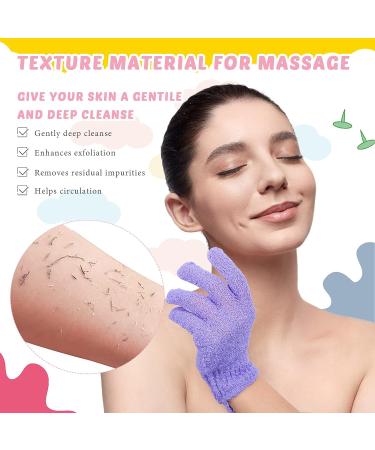 Breling Exfoliating Back Scrubber Set - 8 Pieces | Shower Gloves for Women, Men & Children | Stretchable Pull Strap Washcloth | Pink, Purple, Blue, Green - Buy Online on GoSupps.com