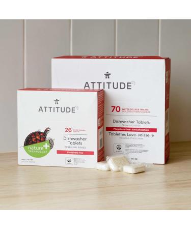 ATTITUDE Dishwasher Pods Naturally Derived Dishwashing Detergent Vegan and Plant-Based Dish Soap & Body Wash EWG Verified Shower Gel Dermatologically Tested Plant and Mineral-Based - Buy Online on GoSupps.com