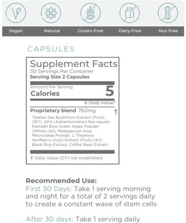 HEALTHY home StemActive Stem Cell Support Supplement - 60 Capsules - Boost Circulating Stem Cells - Premium Stem Cell Activator - Madagascan Aloe Macrolada - Blue-Green Algae - Buy Online on GoSupps.com