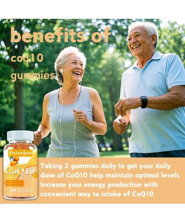 coq10 Gummies | coq10 Gummies for Adults | Orange Flavor | Sugar Free Coenzyme Q10 Vitamins Muscle & Bone Energy | Ultra High Absorption, Cellular Energy, Antioxidant (120 Count (Pack of 2)) 60 Count (Pack of 2) - Buy Online on GoSupps.com