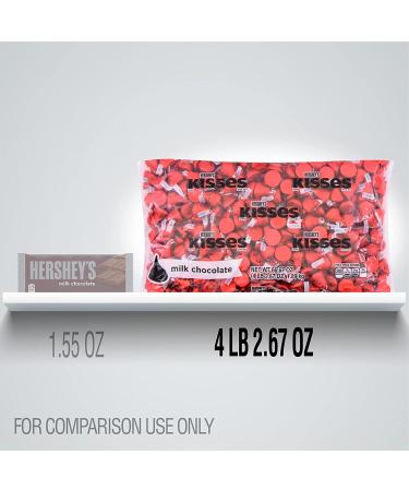 Hershey's Kisses Red Foils Milk Chocolate Candy 66.7 oz Bulk Bag - 400 Pieces - Buy Online on GoSupps.com