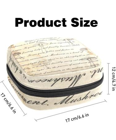 Vintage Mushroom Color Women Bands Storage Bag | Travel Make-Up Organizer & Menstrual Cup Pocket - Big Capacity - Buy Online on GoSupps.com
