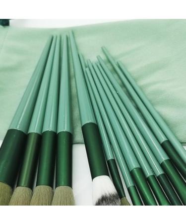 13-Piece Green Reusable Portable Cosmetic Makeup Brushes Set - Professional Quality - Buy Online on GoSupps.com