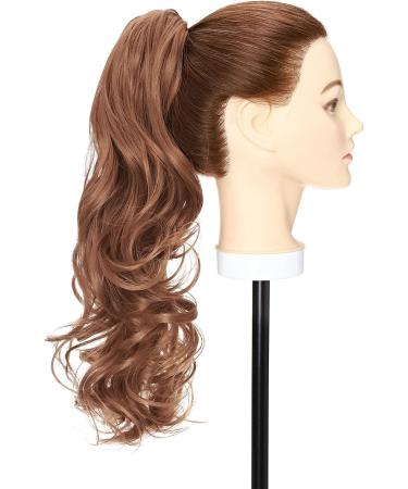 S-noilite Curly Wavy Ponytail Extension Clip in Hair 18 Synthetic Hairpieces Light Auburn - 145g - Buy Online on GoSupps.com