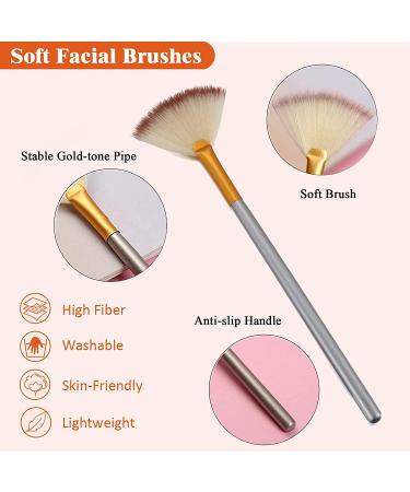 Fan Mask Brushes | Pack of 2 Acid Applicators for Glycolic Peel/Masques - Buy Online on GoSupps.com