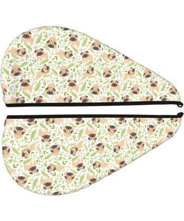 Puppy & Spring Flowers Microfiber Hair Towel | Super Absorbent Quick Dry Wrap for Long Curly & Thick Hair - Soft Coral Velvet - Buy Online on GoSupps.com